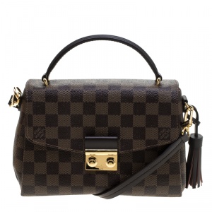 Pre Owned Louis Vuitton Damier Ebene Canvas Croisette Bag