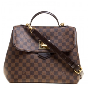 Pre Owned Louis Vuitton Damier Ebene Canvas Bergamo MM Bag