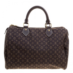 Louis Vuitton Fusain Monogram Canvas Mini Lin Speedy 30 Bag