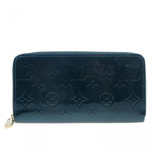مملوكة مسبقًا Louis Vuitton Green Monogram Vernis Zippy Wallet