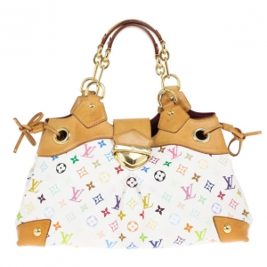 مملوكة مسبقًا Louis Vuitton White Monogram Multicolore Ursula Bag