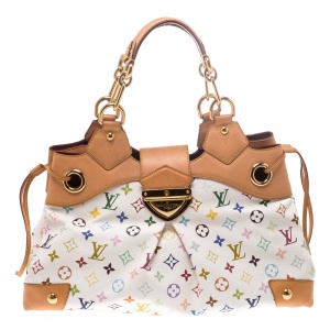 مملوكة مسبقًا Louis Vuitton White Multicolor Monogram Canvas Ursula Bag