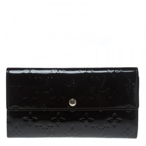 Louis Vuitton Black Monogram Vernis Sarah Continental Wallet