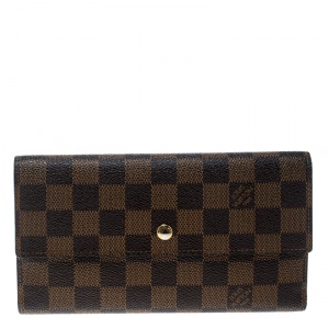 Louis Vuitton Damier Ebene Canvas Sarah Wallet