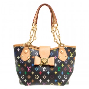 مملوكة مسبقًا Louis Vuitton Black Multicolor Monogram Canvas and Leather Annie MM Bag