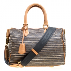  Louis Vuitton Argent Monogram Canvas and Leather Limited Edition Eden Speedy 30 Bag