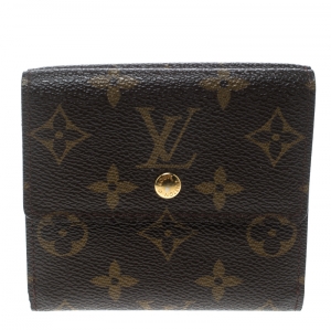 مملوكة مسبقًا Louis vuitton Monogram Canvas Elise Compact Wallet