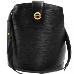 Pre Owned Louis Vuitton Black Epi Leather Cluny Bucket Bag