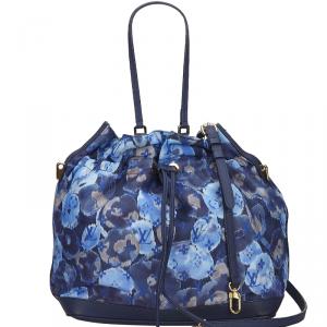Pre Owned Louis Vuitton Grand Bleu Monogram Ikat Floral Nylon Limited Edition Noefull Bag