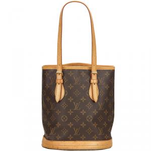 Pre Owned Louis Vuitton Monogram Canvas Petit Bucket Bag