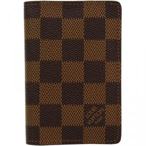 Pre Owned Louis Vuitton Damier Ebene Canvas Pocket Organizer