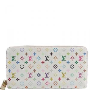 Louis Vuitton White Monogram Multicolore Zippy Wallet