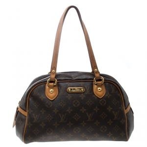 Pre Owned Louis Vuitton Monogram Canvas and Leather Montorgueil PM Bag