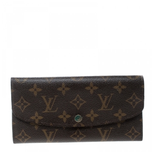 Louis Vuitton Green Monogram Canvas Emilie Continental Flap Wallet