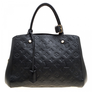 مملوكة مسبقًا Louis Vuitton Black Monogram Empreinte Montaigne MM Bag