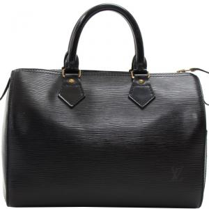 Louis Vuitton Noir Epi Leather Speedy 25 Bag