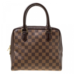 Pre Owned Louis Vuitton Damier Ebene Canvas and Leather Triana Bag