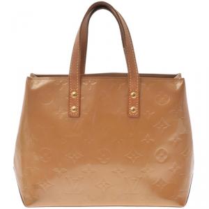 Pre Owned Louis Vuitton Noisette Monogram Vernis Reade PM Bag