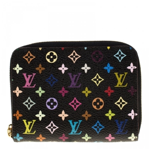 Louis Vuitton Black Multicolor Monogram Canvas Zippy Coin Purse