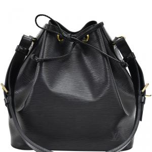 Louis Vuitton Noir Epi Leather Noe Bag
