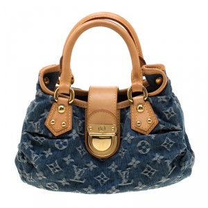 مملوكة مسبقًا Louis Vuitton Blue Monogram Denim Pleaty Bag