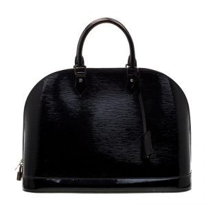 Pre Owned Louis Vuitton Black Noir Epi Leather Alma GM bag
