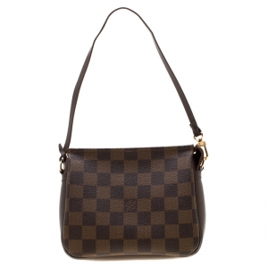 مملوكة مسبقًا حقيبة يد صغيرة لوي فيتون تروس كانفاس دامييه أيبين