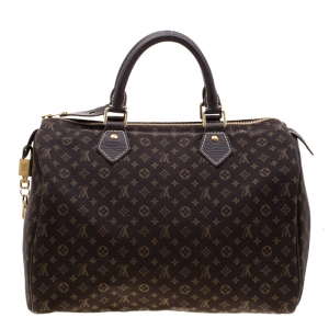 Louis Vuitton Fusain Monogram Canvas Mini Lin Speedy 30 Bag