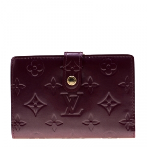 Louis Vuitton Violette Monogram Vernis Leather French Purse Wallet