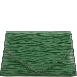 Louis Vuitton Green Epi Leather Art Deco Clutch
