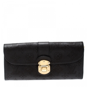 Louis Vuitton Chocolate Monogram Mahina Leather Iris Wallet