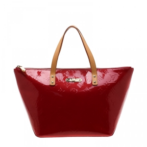 Pre Owned Louis Vuitton Pomme D’amour Monogram Vernis Bellevue PM Bag