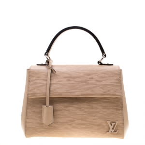 Pre Owned Louis Vuitton Jaune Pale Epi Leather Cluny BB Bag