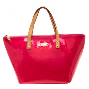 Pre Owned حقيبة لوي فيتون بلفو فيرنيه مونوغرامية حمراء زاهية PM