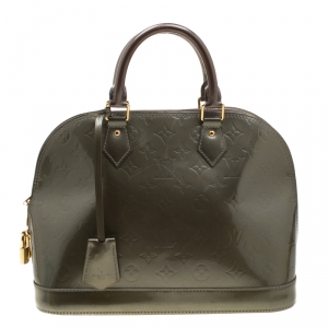 Pre Owned حقيبة لوي فيتون فيرنيه ألما برونزية فرت مونوغرام PM