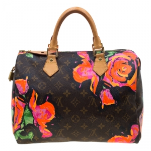Louis Vuitton Multicolor Monogram Canvas Limited Edition Stephen Sprouse Roses Speedy 30 Bag