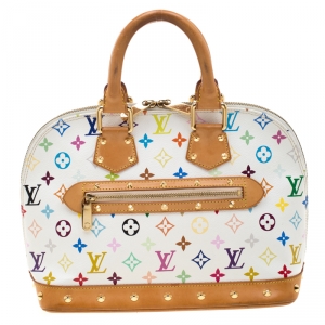 Pre Owned حقيبة لوي فيتون ألما أبيض مونوغرام متعدد الألوان