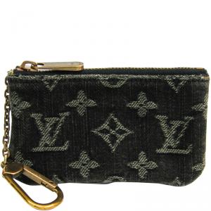 مملوكة مسبقًا Louis Vuitton Monogram Denim Pochette Clefs Coin Purse