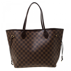 Louis Vuitton Rose Ballerine Damier Ebene Canvas Neverfull MM Bag