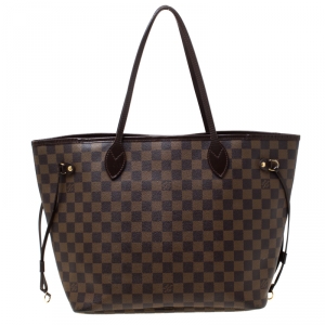 Louis Vuitton Damier Ebene Canvas Neverfull MM Bag
