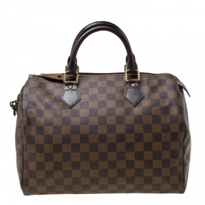 Pre Owned Louis Vuitton Damier Ebene Canvas Speedy 30 