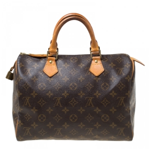 Pre Owned Louis Vuitton Monogram Canvas Speedy 30 Bag