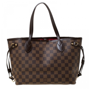 Louis Vuitton Damier Ebene Canvas Neverfull PM Bag