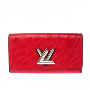 مملوكة مسبقًا Louis Vuitton Coquelicot Epi Leather Twist Wallet