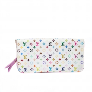 Louis Vuitton White Monogram Multicolore Insolite Wallet