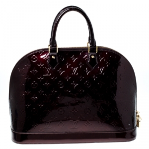 مملوكة مسبقًا Louis Vuitton Amarante Monogram Vernis Alma GM Bag
