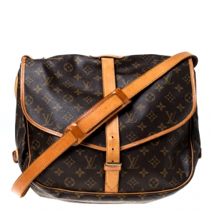 Pre Owned Louis Vuitton Monogram Canvas Saumur 35 Messenger Bag