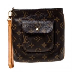 Pre Owned Louis Vuitton Monogram Canvas Partition Wristlet