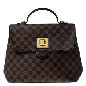 Pre Owned Louis Vuitton Damier Ebene Canvas Bergamo MM Bag