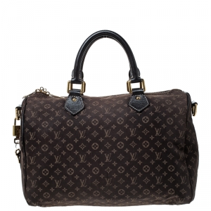 Louis Vuitton Fusain Monogram Idylle Canvas Bandouliere Speedy 30 Bag      